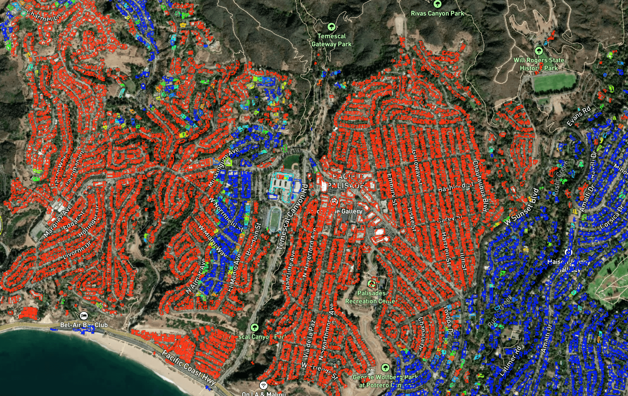 Building footprint change detected on a monitored facility