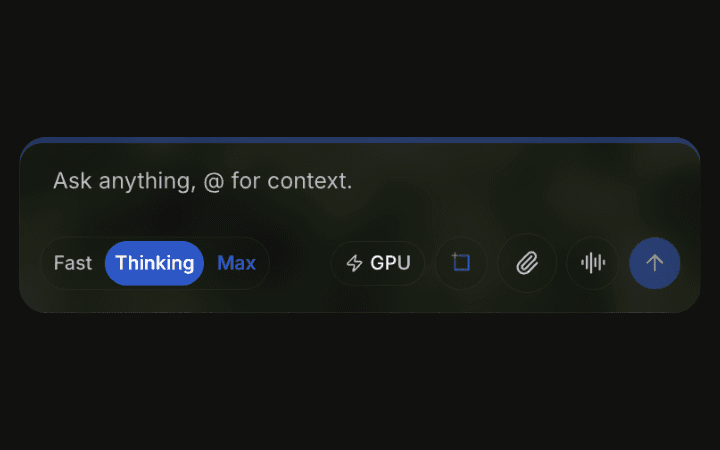 Klarety AI chat composer interface